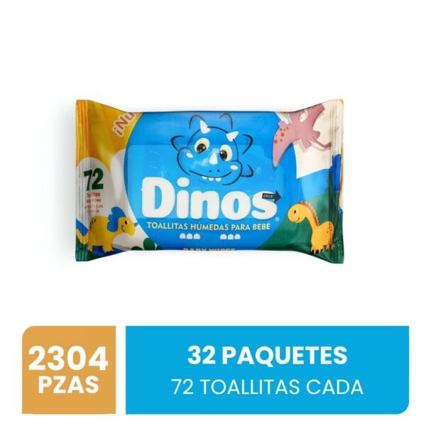 Toallitas Húmedas para Bebé, caja con 2304 piezas (32 paquetes de 72 toallitas c/u)